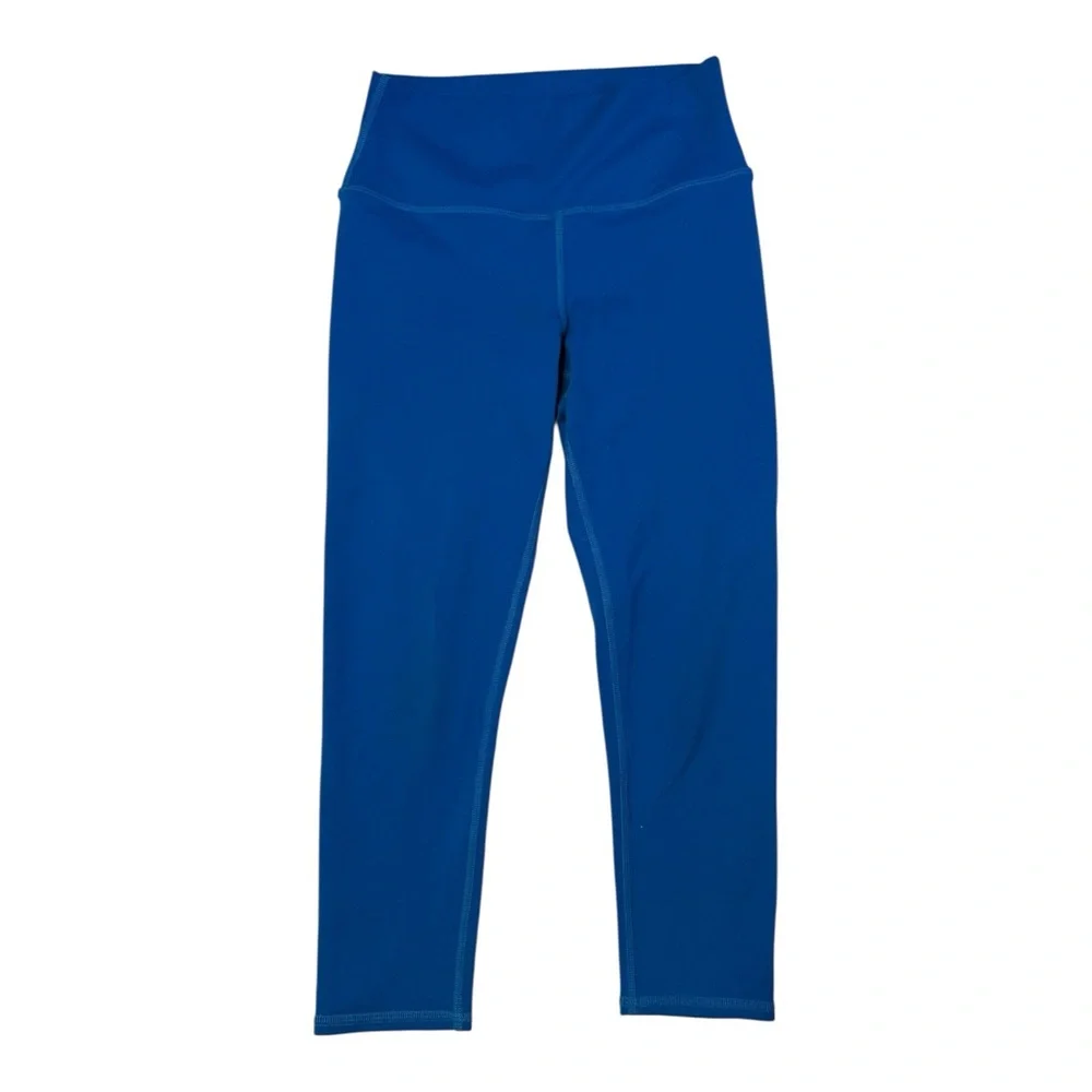Alo Yoga High Waisted Crop Leggings Blue Womens Small Athletic Athleisure